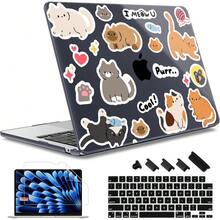 For MacBook Air 13.6 Inch Case A3240 M4 A3113 M3 A2681 M2 With Retina Dispaly, 2025 2024 2023 2022 Release, Plastic Hard Shell Case With Screen Protector & Keyboard Cover, Chalk Pink Bow - 櫻桃和豹紋 - 查看 9