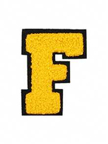 1/26pcs Chenille 2.8 Inch Letter Iron-On Patches, Suitable For Repairing Jeans, T-Shirts And Other Clothing, Letter Patch Badges - Yellow - View 21
