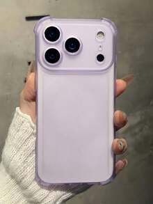 Luxury Matte Transparent Shockproof Protective Case, Suitable For 17 Pro Max, 17 Pro, 17, 16 Pro Max, 15, 14, 13, 12 Pro Max, 11, Anti-Drop Back Cover - Transparent Purple - View 5