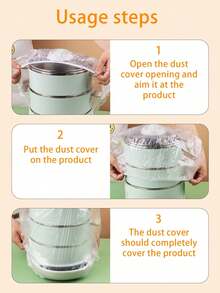 20pcs/1pc Universal Plastic Transparent Dust Cover, Suitable For Home Appliances Such As Microwave Oven, Electric Fan, Rice Cooker, Baking Tray, Microwave Oven