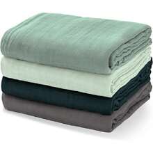 Muselinas para Bebé Niños y Niñas, Pack de 4 Mantas de Muselina para Bebé Suave y Transpirable, Sabanas de Muselina para Bebe Esenciales (120 x 120cm),39849932 - Multicolor - Ver 1