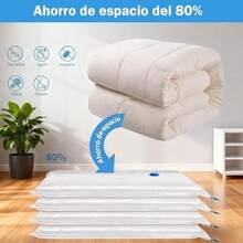 11 Piezas Bolsas de Almacenamiento de Vaco con Bomba Elctrica, Bolsas al Vacio ropa Viaje Almacenamiento Reutilizable, Bolsas para Guardar Cobijas y Edredones Gran Capacidad para Almacenar Ropa - 11 piezas - Ver 4