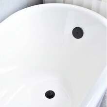 Complete Bathtub Drain Assembly, Odor-Proof Drain Plug, Copper Nuts, TK4CP Plating - Black - View 3