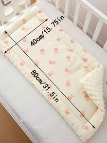 新生儿婴儿床豌豆绒小号床垫 - 彩色 - 查看 3