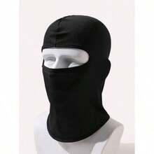 1pc Men Women Solid Color Quick-Dry Lightweight Elastic Beret Hat Suitable For Daily Outings And Workouts Ski Mask - 黑色 - 查看 5