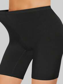 Cuecas Boxer Plus Size para Mulheres, Shorts Tipo Boxer para Mulheres, Shorts Anti-Atrito, Adequados para Vestidos e Calças de Ciclismo - Preto - Visão 3