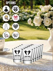 1pc/12pcs Personalized Wedding Shot Glass,2oz Glass Material,Custom Photo & Name | Suitable For Bridesmaid Gift,Valentine's Day,Wedding Decor,Birthday Parties,18th Birthday Gifts,Unique Birthday Gift, Photo Keepsake, Fun Birthday Gift,Shot Glass With Face,Shot Glass With Picture, Custom Birthday Shot Glasses, Personalised Gifts And For Groomsmen Gifts - Round Cup - View 28