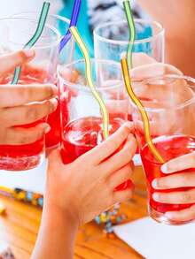 12 Pcs Reusable Wavy Colorful Glass Straws,20cm X8 Mm Shatter Resistant Cute Drinking Straws With 1 Clean Brush For Beverages,Coffee,Juice,Cocktail,Teas - Multicolor - View 9