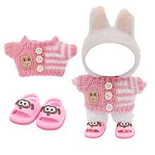 Sweater Headband Changeable Cute Big Eye Slippers, For Labubu, Holiday Costume, Holiday & Birthday Gift (Excluding Plush Doll) - Multicolor - View 3