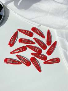 20个/10个/6个彩色星形油滴侧夹刘海发夹，可爱女童款 - 彩色 - 查看 12