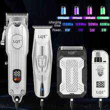 LQT 4件套/1件装多功能理发工具，专业无线男士理发器，USB充电，男士胡须修剪器套装，精准T型分叉修剪器，迷你旅行剃须刀，理想的父亲节礼物，男士礼物 - 彩色 - 查看 8