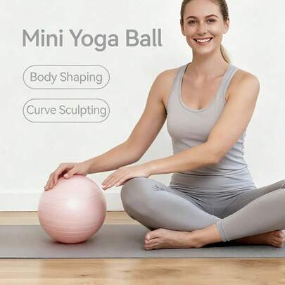 25cm Matte Yoga Ball, Thickened Anti-Burst Mouth, Mini PVC Pilates Ball, Buttocks Shaping Fitness Ball, Suitable For Home, Gym And Outdoor Use
