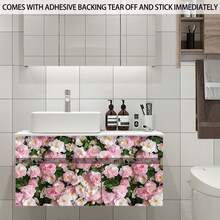 1pc Minimalist Faux Camellia Flower Pattern Wallpaper, Suitable For Boys/Girls Room, Bedroom, Living Room, Furniture Renewal, Home Wall Decor, Self-Adhesive Removable Waterproof Vinyl PVC Material For Home, Dorm, Rental, Available In Large & Small Size - 0502+XHQZ - View 7