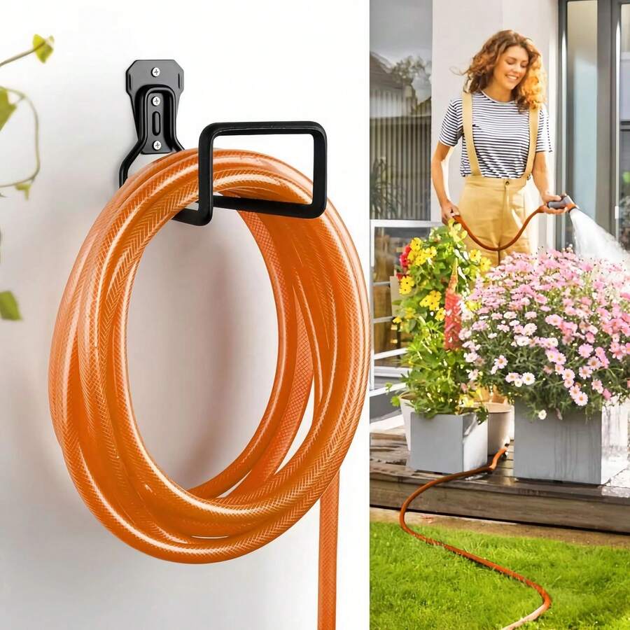 Metal Garden Hose Holder - Heavy Duty Hose Hanger Wall Mounted Water Hose Holder - Default - View 1