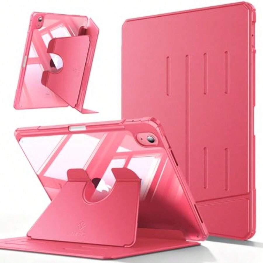 Fintie iPad 第11世代 A16 2025 / 第10世代 (2022) ケース 11/10.9インチ 透明バックカバー マルチアングルケース Pencil収納可能 磁気スタンド 縦横置き スリープ機能 耐衝撃 傷つけ防止(ピンク) - 写真の通り - チェックする 1