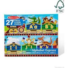 & Doug  Jumbo Jigsaw Floor Puzzle (27 Pcs, 10 Feet Long) - FSC Certified(Alphabet Express) - Multicolor - View 5
