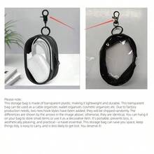 حقيبة تخزين شاحن محمول مقاوم للماء، جراب شفاف صلب صغير مزود بسحاب، منظم كابلات الشحن، ملحق سفر موفر للمساحة - متعدد الألوان - مشاهدة 9