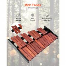 Glockenspiel Xylophone, 25 Notes, Wooden Professional Xylophone Percussion Instrument, With 4 Mallets, Carrying Bag, Beginner Glockenspiel Musical Instrument Kit For Adults And Kids Students - 25 Notes - View 3