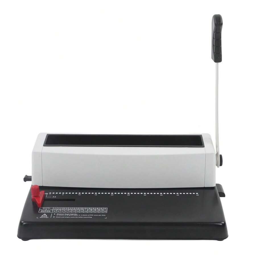 Máquina de Encuadernación en Espiral con Mango Ergonómico, Perforadora de Agujeros Redondos y Cinta para Hojas Carta - Multicolor - Ver 1