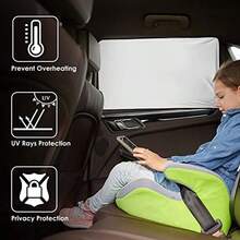 WD&CD 2 PCS Protector Solar Lateral para Coche, Parasol Coche con proteccin UV 78 x 50 cm, Parasoles Magntico para Ventana Lateral del Coche, Proteccin del Sol y el Calor y Privacidad Proteccin - ventana lateral trasera - Ver 7