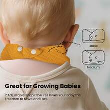 TDHD 4-Layer Muslin Baby Bibs, Children's Triangle Scarf Bibs, Breathable For Home And Outdoor Use - Multicolor - View 5