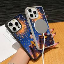 Mickey Mouse Clubhouse Character Patterned Phone Case Featuring A Joyful Design. Mickey Mouse, Minnie Mouse, Donald Duck, Daisy Duck, Goofy Dog, Compatible With IPhone 17, 17 ProMax, 17 Pro, 17 Air, 16, 15, 14, 13, 12 Pro 11 XsMax Xs Xr X And Galaxy Models, With Shockproof Protection And Magnetic Case. A Fun Gift For Disney Fans ,Mickey Fans, Family, Friends, Birthdays, Holidays, And Special Occasions. A Delightful Addition To Your Phone Accessories. - 黑色 - 查看 4