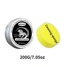 马鞍皂皮革清洁护理套装，多种尺寸可选，适用于鞋子、包包、皮夹克、沙发、汽车座椅等，深度清洁去除顽固污渍，提升光泽，防止皮革开裂。适合鞋履、春夏精选、伴娘礼物、房间、卧室装饰、海滩、旅行、男女皆宜、度假使用。 - 白色 - 查看 11