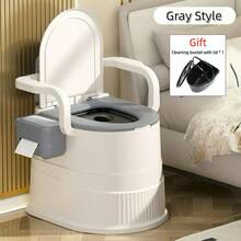 [RVTENRIO]Portable Travel Toilet Chair For Adults - Odor-Proof, Easy-To-Clean Sanitary Camping Toilet With Handrails, Backrest, Lid, And Toilet Stand - Ideal For Tents, RVs, Sea Fishing, Outdoor Adventures, And Hiking - 彩色 - 查看 15