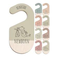 8pcs Wooden Wardrobe Divider Set, Lightweight Hanging Storage Racks - Ideal For Nursery Decor And Christening Gifts - 8 Items - View 8