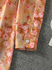 女士长袖全印花休闲阿拉伯风格度假上衣 - 彩色 - 查看 8