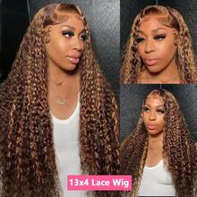 NATAN Sufeey Water Wave Lace Front Wig For Women - 13x4 HD Ombre Brown, Pre-Plucked With Youngsters Hair, 180% Density, Transparent Lace Closure - S4/27 - View 2