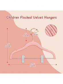 Hangers 14 Pack With Clips - Non-Slip Heavy-Duty  Hangers For Shirts, Pants, Skirts, Dresses, Jackets, Coats - Pink (Gold Hook),39830297 - 粉色 - 查看 2