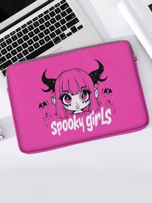 Random Pattern Laptop Sleeve, Fabric Laptop Protective Case, Soft Laptop Bag, Soft Laptop Protective Shell, Laptop Sleeve, Flat Pouch, Laptop Zipper Bag, Laptop Protective Cover, School & Business Office Supplies, Back To School Special - Multicolor - View 1