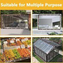 Lona Transparente Impermeable 2 x 3 m, Lona de Polietileno Transparente con Ojales, Lonas de Plstico Resistente al Agua con Borde Reforzado y Cuerda para Pergolas para Jardin Exterior - 2 x 3 metros - Ver 8