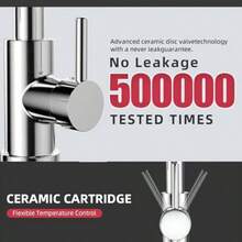 Kitchen Tap Spring Sink Mixer Taps With Pull Down Sprayer 2 Spray Modes High Arc Swivel 360° Single Handle Lever Kitchen Tap Brushed Nickel - BrushedNickel - View 5