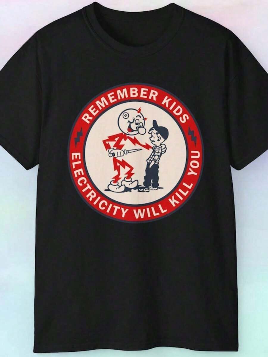 Summer TopsNew Red Hot Chili Peppers Vintage Logo Short Sleeve Black T-Shirt Size S-4X Casual Cool Classic MenLoose And Comfortablesummer - 黑色 7 - 查看 1