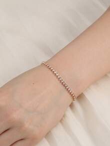 1pc Fashionable Hiphop Zirconia Eye Bracelet - Yellow Gold - View 2