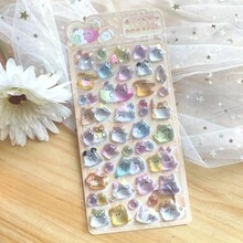 1 pieza Pegatinas con tema de animales fantasma lindos, adecuadas para manualidades DIY, álbumes de pegatinas, fundas de teléfono, regalos de cumpleaños, recompensas de enseñanza, álbumes de pegatinas, fundas para portátiles y teléfonos, excelentes para planificación, viajes, ideal para amantes de las manualidades y la fabricación de pegatinas - Multicolor - Ver 8