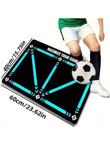 1 Peça Tapete de Treinamento de Futebol, Tapete Esportivo Antiderrapante para Controle de Bola e Melhoria da Técnica, Tapete de Fitness Interno à Prova de Som, Tapete Macio de Absorção de Impacto para Treinamento de Velocidade e Agilidade, Decoração de Banheiro para Todas as Idades - Multicolorido - Visão 4