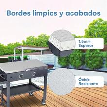 CYPNflybold - Tapa para Parrilla Modelo Blackstone - Diseño Impermeable con Tapa Superior de Aluminio - Asa de Acero Inoxidable - 94 x 56.6 x 5.6 cm - Protege tu AsadorFashion - 213470644 - Ver 5