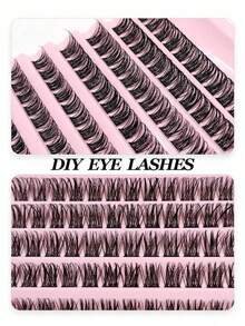 200pcs D-Curl Fluffy False Eyelashes, Delicate And Lightweight, Create Natural And Voluminous DIY Lash Effect, Salon-Level Lash Experience At Home