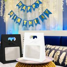 Túi quà tặng trong suốt kiểu dáng đơn giản và thời trang, có nắp gập và nơ trang trí, túi trưng bày trong suốt đựng hoa, quà tặng, thích hợp để cất giữ đồ dùng trong nhà, làm quà tặng, quà văn phòng, quà cưới, quà tặng cho bạn bè, gia đình, thầy cô, người lớn tuổi. - Nhiều màu - Xem 13