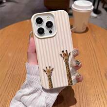 1pc TPU Material Cute & Healing Giraffe Pattern Phone Case Compatible With Iphone 17 Pro Max/17/16 Pro Max/15/13/12/11, S20 FE/A15/S24/A55, Compatible With Redmi Note 11/Note 12/Note 13 Pro, Full Coverage Anti-Drop Soft Protective Phone Cover,International Version, Not The Domestic Version - White - View 4