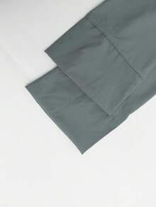 New Solid Color Soft Satin 2 Pieces Set, Suitable For Spring/Summer Home Wear, Work Commute, Music Festivals And Christmas Elegant - Grey - View 6