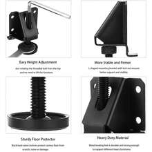Set Of 4 Adjustable Wedges With Locking Nut - For Leveling And Adjusting Furniture Legs - Black - View 3