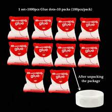 (500pcs/5packs) (300pcs/3packs) (100pcs/1pack) Balloon Glue Dots, Double-Sided Adhesive Dots For DIY Balloon Decoration, Suitable For Parties, Gatherings, Holiday Venues, Valentine's Day Gifts - Multicolor - View 5