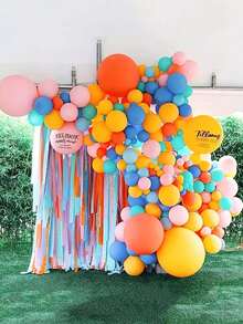 Crepe Paper Ribbons, Colorful Pastel Ribbons, Party Decorations, Suitable For Birthday Party, Wedding, Bachelorette Party, Rainbow Party, Multicolor Party, Can Be Used For Table Decor And Celebrations, Party Backdrop - Multicolor - View 5