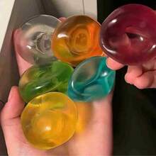 1 pieza Caramelo de malta de jugo de fruta surtido, goma exprimible de rebote lento, juguete antiestrés - Textura ultra suave de rebote lento, diseño antiestrés de rebote, decoración de escritorio portátil, regalo perfecto para vacaciones/cumpleaños - Multicolor - Ver 1
