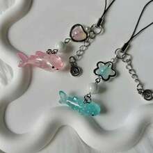 Creative Mini Shark Keychain Pendant – Cute Ocean Animal Backpack Charm, Fun Bag Accessory, Portable Multi-Scene Small Hanging Ornament, Durable Metal & Resin Keyring, Perfect Gift For Kids, Teens, Students, Or Shark Lovers - Nhiều màu - Xem 3