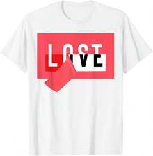 Camiseta gráfica de estilo de moda "Amor perdido", camiseta de amor para el Día de San Valentín - Blanco - Ver 1
